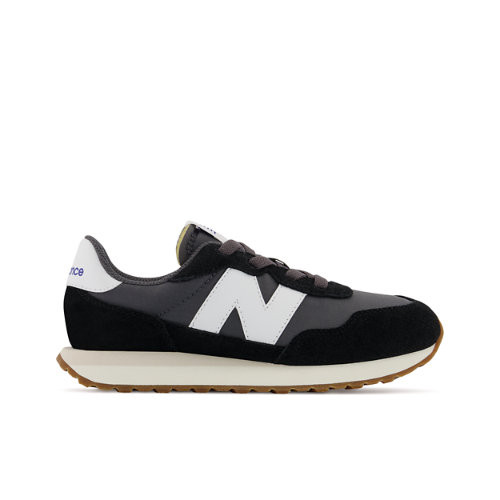 New Balance Kids' 237 Bungee in Black/Beige Synthetic - PH237PF