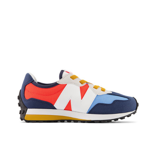 New Balance Kids' 327 Bungee Lace in Blue/Red Synthetic - PH327SH