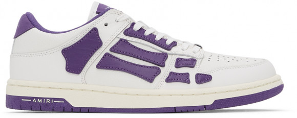 AMIRI White & Purple Skel Top Low Sneakers - PS22MFS003-196