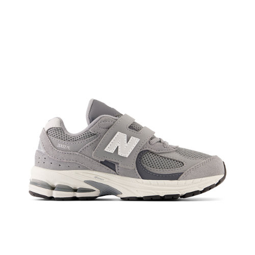 New Balance Kids' 2002 Hook & Loop in Grey Leather - PV2002ST