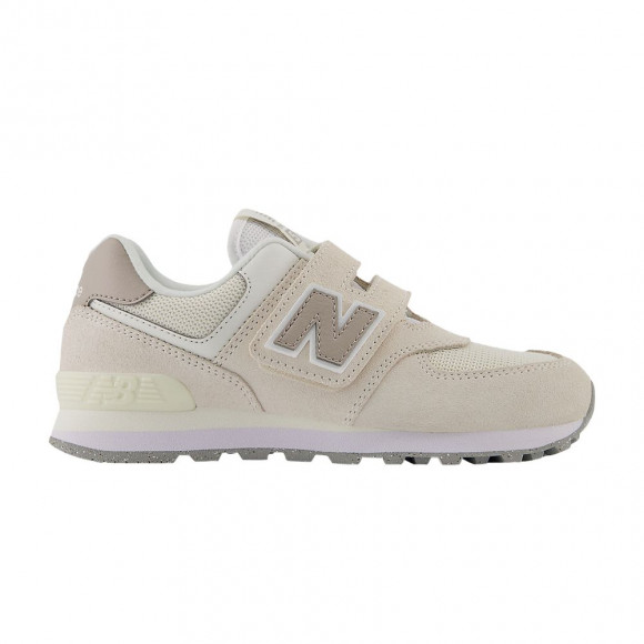 New Balance 574 Hook & Loop Little Kid Wide 'Beige White' | Cream | Kid's Size 12 - PV574ESC-W