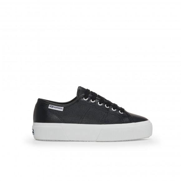 Superga - 3740 PLATFORM VEGAN TUMBLED MATERIAL LEGGERA - Lady Shoes - Wedge - Woman - BLACK - S1191RW