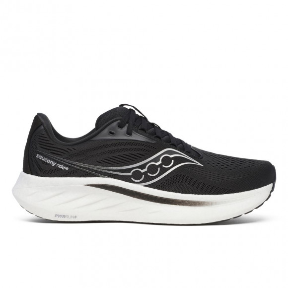 Men's Saucony Ride 18 Wide Black|White, Size 7W  - S21001-100