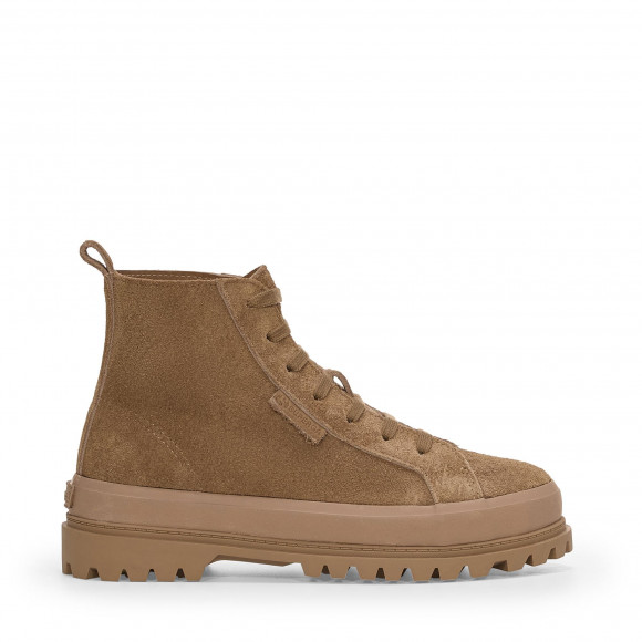 Superga - 2341 ALPINA SUEDE FLESH OUT - Ankle Boots - Laced - Woman - TOTAL BROWN CARIBOU - S2158XW