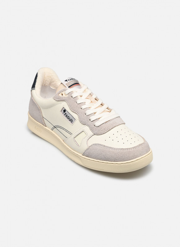 Baskets Faguo COMMUTE 1 LEATHER SUEDE M pour Homme - S25CG3113-WHI07