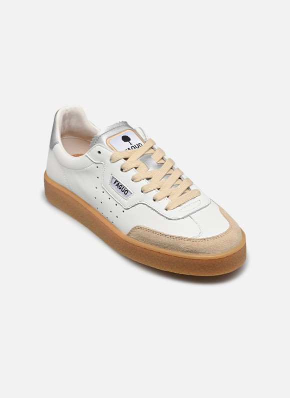 Baskets Faguo LUMBO LEATHER SUEDE pour Femme - S26CF3202-WHI00