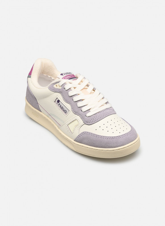 Baskets Faguo COMMUTE 1 LEATHER SUEDE W pour Femme - S26CF3203-WHI17