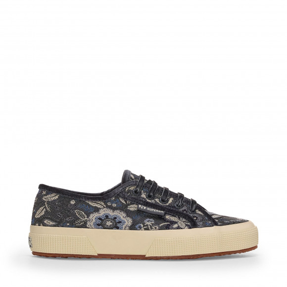 2750 TAPESTRY - Le Superga - Low Cut - Woman - GREY DK-BLUE-F OFFWHITE - S41511W