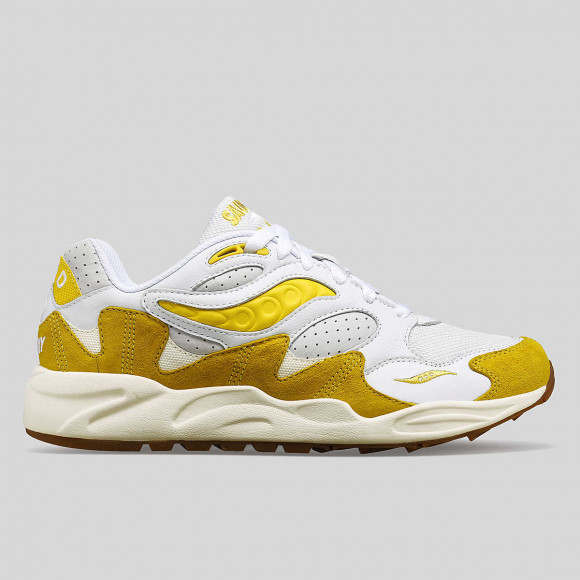 Saucony Grid Shadow 2 Ivy Prep White|Yellow, Size 5.5M  - S70813-1