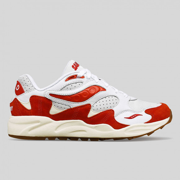 Saucony Grid Shadow 2 Ivy Prep White|Red, Size 5.5M  - S70813-2