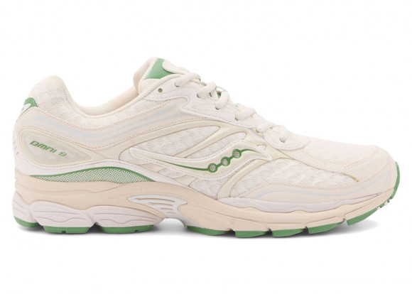 END. x Saucony Men's Omni 9 in White/Green - S70963-1