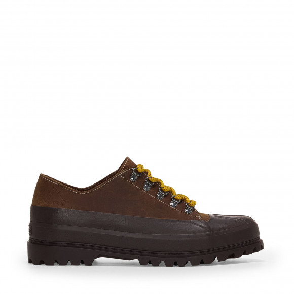 Superga - 3345 ALPINA DUCK CRAZY HORSE LOW CUT - Ankle Boots - Mid Cut - Man - BROWN HORSE-BLACK - S8148YW