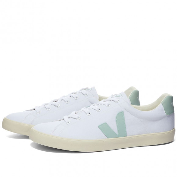 Veja Esplar Canvas Sneaker White/Light Green - SE0102806B