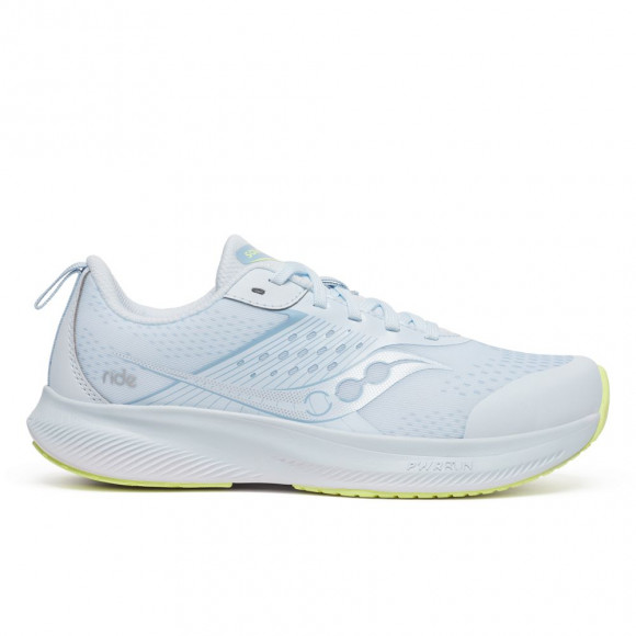 Saucony Ride KDZ Sneaker White/Blue, Size 3M  - SK168000