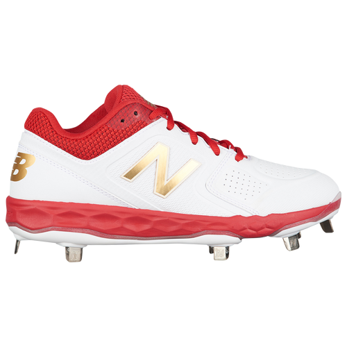 new balance metal cleats red