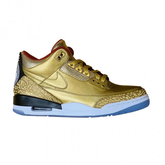Air Jordan 3 Retro JTH 'Gold Oscars' Sample | Men's Size 7 - SP19-MNJDLS-033-LN3