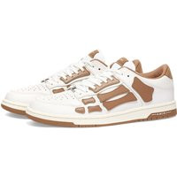 Amiri Men's Skel Top Low Sneakers in White/Brown - SS22MFS003-126