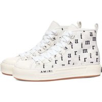 AMIRI Men's Old English Court Hi-Top Sneakers in White Black - SS22MFS005-111