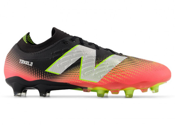 New Balance Unisex TEKELA PRO LOW LACED FG V4+ Soccer Shoes - Black/Red/Orange/Grey - ST1FLI45