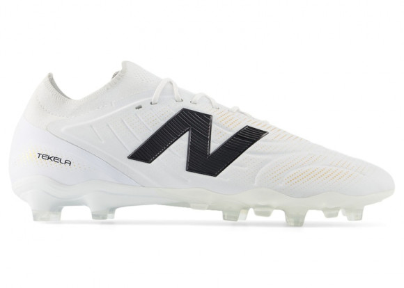 New Balance Unisex TEKELA ELITE LOW LACED FG V5 Soccer Shoes - White/Black/Yellow - ST1FLWG5