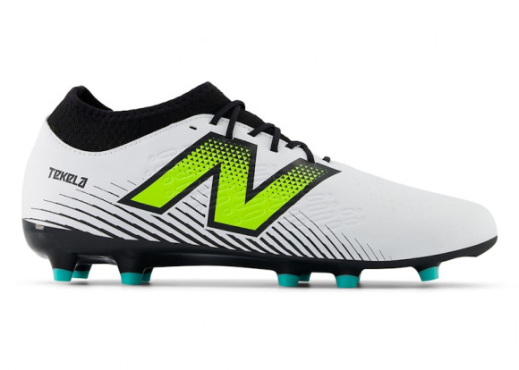 New Balance Unisex TEKELA MAGIQUE FG V4+ Soccer Shoes - White/Yellow/Black/Pink - ST3FH45