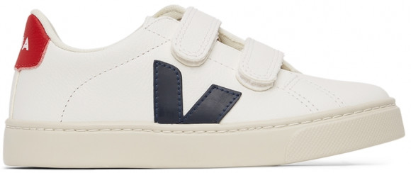 Veja Kids White & Navy Leather Esplar Sneakers - SV0501233