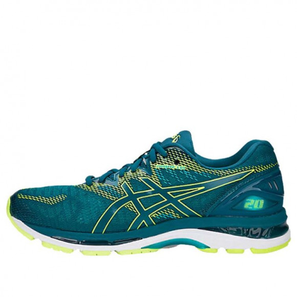 ASICS Gel Nimbus 20 'Deep Aqua' Blue Yellow Marathon Running Shoes T800N-401 - T800N-401