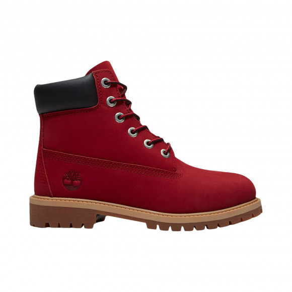 Timberland 6 Inch Premium Waterproof Boot Youth 'Red Nubuck Black' | Kid's Size 3 - TB0A2CTGAET