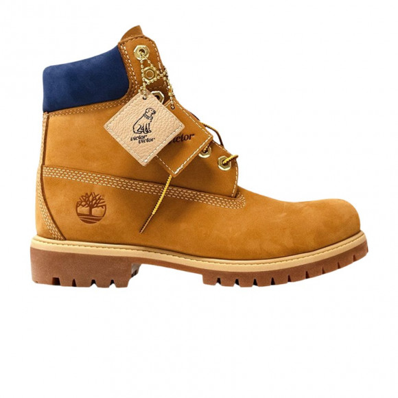 Victor x Timberland 6 Inch Premium Boot 'Wheat Navy' | Tan | Men's Size 9 - TB0A2P6W-A6N