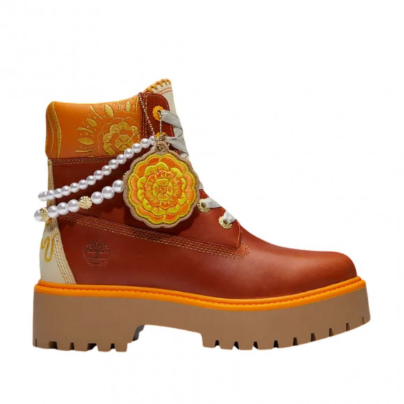 Timberland Wmns Stone Street Platform Día De Muertos 6-Inch Waterproof Boot 'Rust Full Grain Orange' | Women's Size 5.5 - TB0A5QQ8EM6