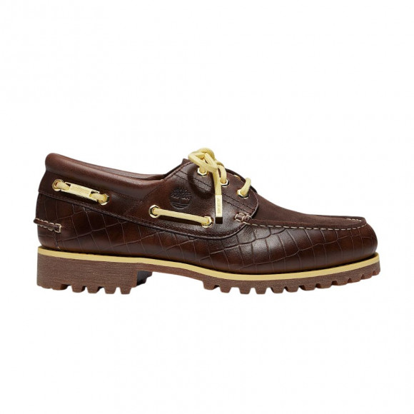 Jacquemus x Timberland Authentic Boat 'Dark Brown Croc' | Men's Size 5.5 - TB0A6G7F09C