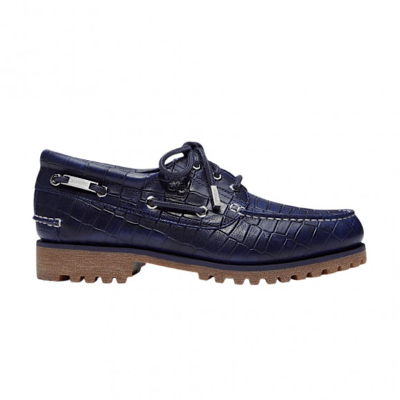 Jacquemus x Timberland Authentic Boat 'Navy Croc' | Blue | Men's Size 6.5 - TB0A6G7F09D