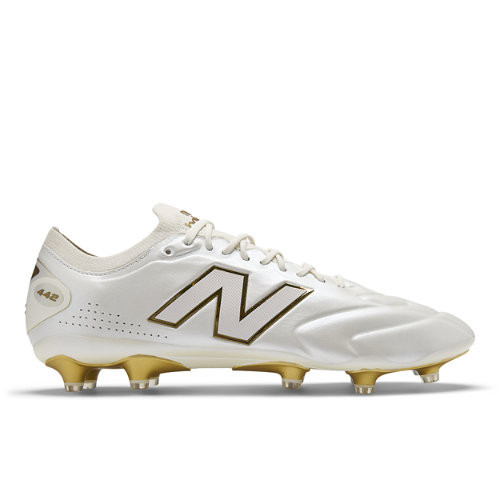 New Balance Unisex 442 Elite Knit FG V3 First Edition Soccer Shoes - White/Brown - U41FM9EJ