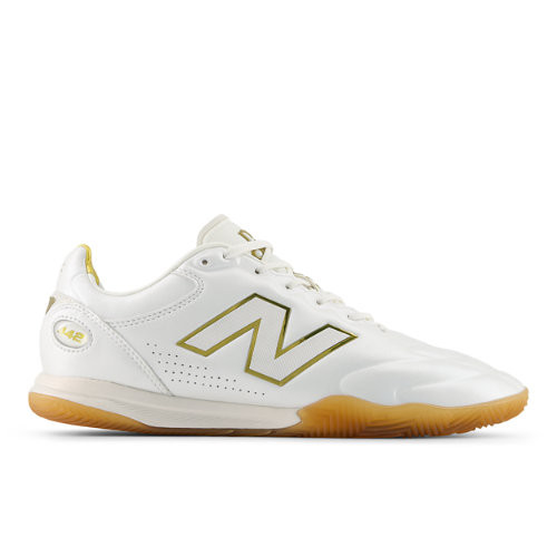 New Balance Unisex 442 Elite IN V3 First Edition Soccer Shoes - White/Brown - U41I6X0