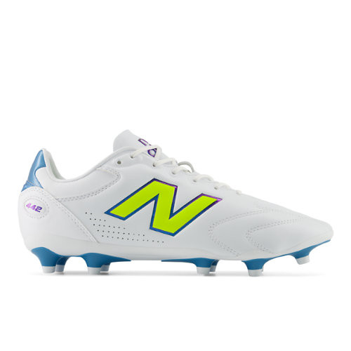 New Balance Unisex 442 Pro FG V3 Soccer Shoes - White/Green - U42F18T