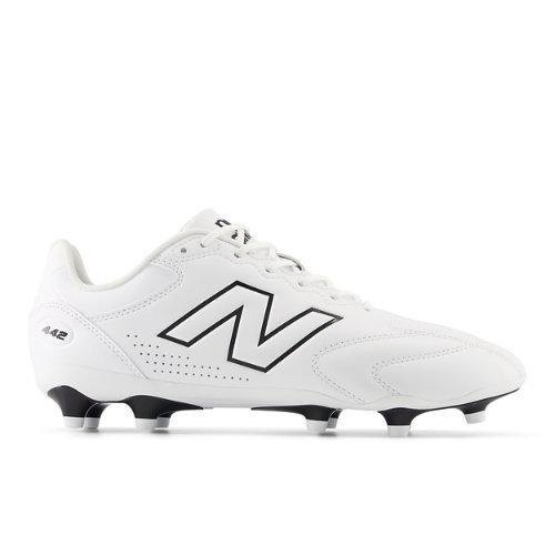 New Balance Unisex 442 Team FG V3 Soccer Shoes - White/Black - U43F5UX