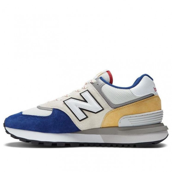 New Balance 574 Legacy WHITE/BLUE/YELLOW Marathon Running Shoes U574LGD