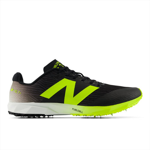 New Balance Unisex FuelCell XC7 v5 Running Shoes - Black/Green - U74ZU