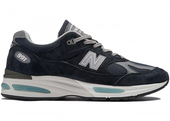 New Balance Unisex MADE in UK 991v2 in Azul/Gris, Suede/Mesh, Talla 36 - U991NV2