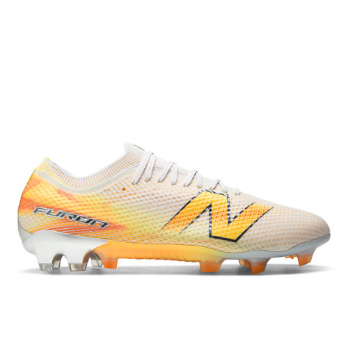 New Balance Unisex Furon Elite FG V9 Soccer Shoes - Grey/Orange - UF1F3LZ