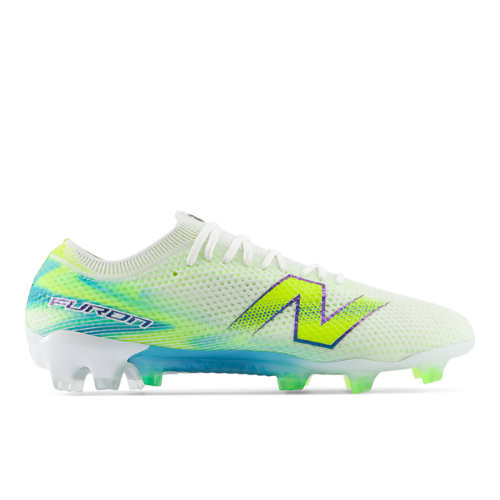 New Balance Unisex Furon Elite FG V9 Soccer Shoes - White/Green - UF1F7R4