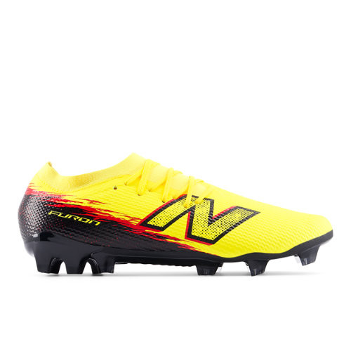 New Balance Unisex Furon Team FG V8 Soccer Shoes - Yellow/Black/Red - UF3F1WQ