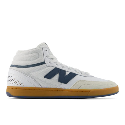 New Balance Unisex NB Numeric 440v2 High Skateboarding Shoes - White/Blue - UN440HJC