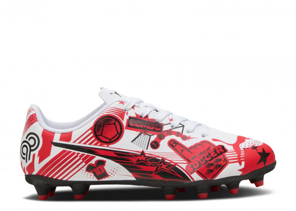 Puma Christian Pulisic x Puma Ultra Legacy FG/AG Big Kid 'Allover Print - White Red Black' | Kid's - Ultra-Legacy