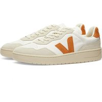 Veja Men's V-90 Organic Leather Sneakers in Extra White/Umber - VD2003389B