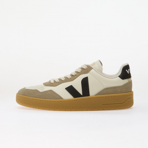 Sneakers Veja V-90 O.T. Leather Pure/ Black/ Natural - VD2022366B