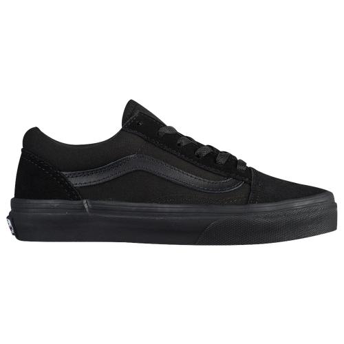 boys black leather vans