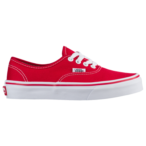 Vans Authentic - Boys' Preschool Skate/BMX Shoes - Red / True White - VN-000WWX6RT