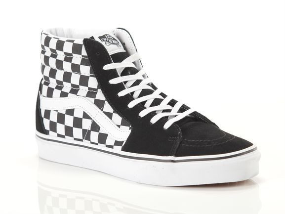 VANS Checkerboard Sk8-hi Schuhe ((checkerboard) Black/true White) Damen Schwarz - VN-0A32QGHRK1