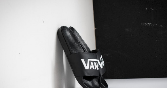 Vans Mens Vans Slide - Mens Shoes Black/White Size 09.0 - VN0004KIIX61